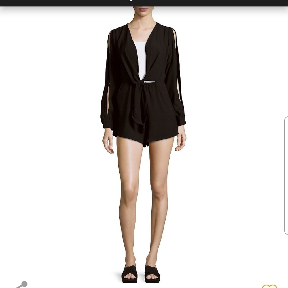 Buckets of rain long sleeve short romper